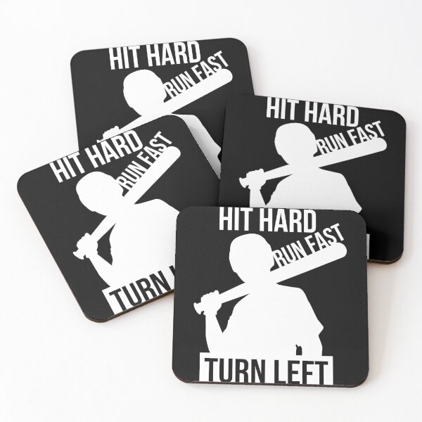 Item preview,  Hit Hard Run Fast Turn Left Baseball Gift  designed and sold by RanirO.