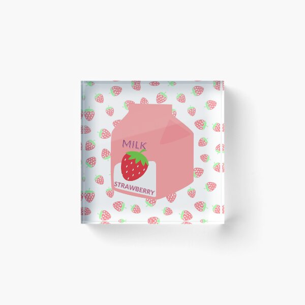 Item preview, japanese aesthetics kawaii strawberry milk shake designed and sold by H2O-Shop.