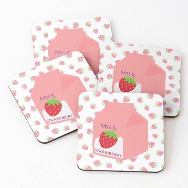 Item preview, japanese aesthetics kawaii strawberry milk shake designed and sold by H2O-Shop.