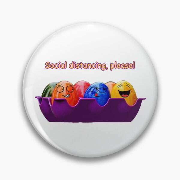 Item preview, Funny Colorful Social Distancing Please Eggs In Tray designed and sold by beaugence.