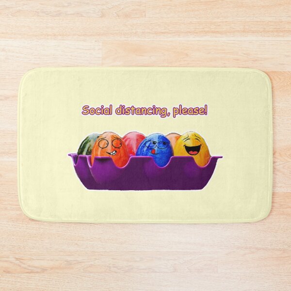 Item preview, Funny Colorful Social Distancing Please Eggs In Tray designed and sold by beaugence.