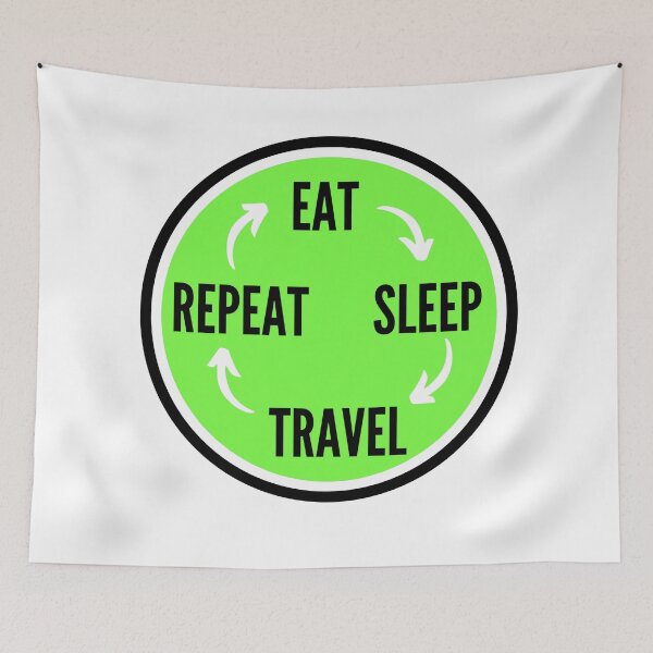 Item preview, Eat Sleep Travel Repeat designed and sold by NikitaAg.