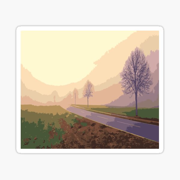Travel in clouds and fog. Sticker