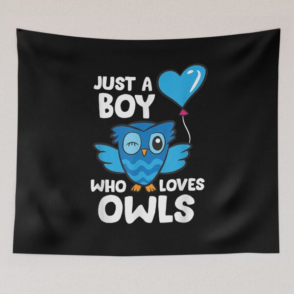 Item preview, Just A Boy Who Loves Owls  designed and sold by manidala.