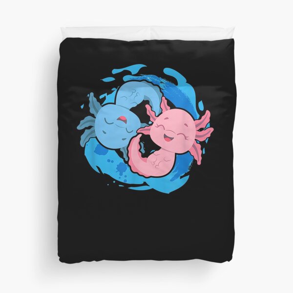 Axolotl Yin Yang Axolotls Duvet Cover