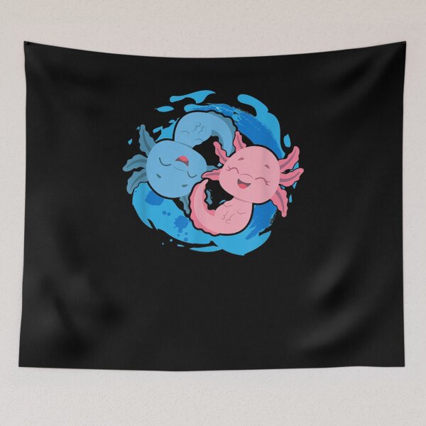 Item preview, Axolotl Yin Yang Axolotls  designed and sold by manidala.