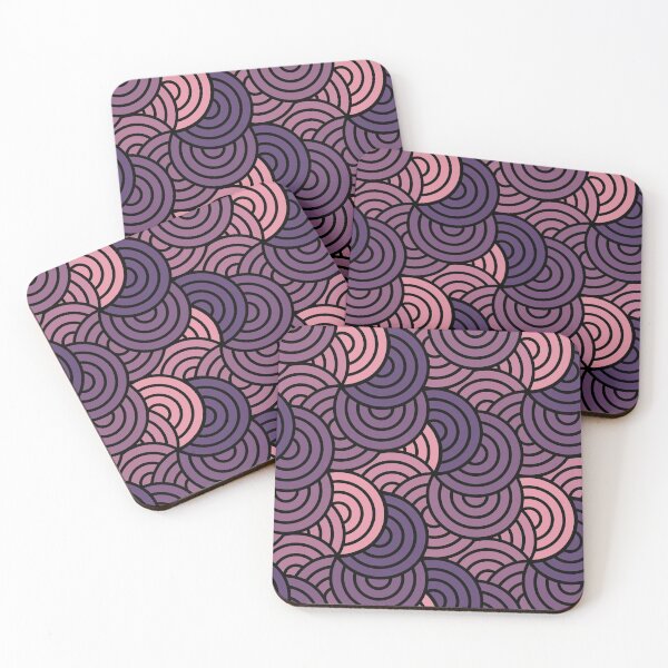 Item preview, Overlapping circles lines pattern in purple designed and sold by ClumsyCat.