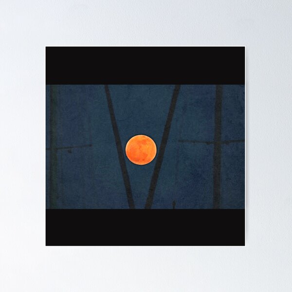 Artikelvorschau, Eine Vollmondnacht Orange Mond entworfen und verkauft von Chayan.