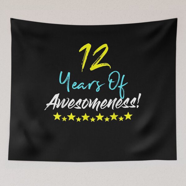 Item preview, 12 Years Of Awesomeness Funny 12th Birthday Gift  designed and sold by manidala.