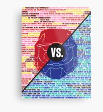 Red Vs. Blue Metal Print
