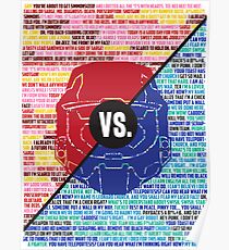 Póster Rojo vs. Azul