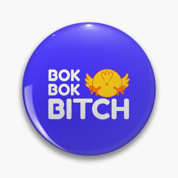Item preview, Bok Bok Bitch -Crazy Rich Asians Design in White on Blue- because Chickens are Bitches! designed and sold by katiekendall.