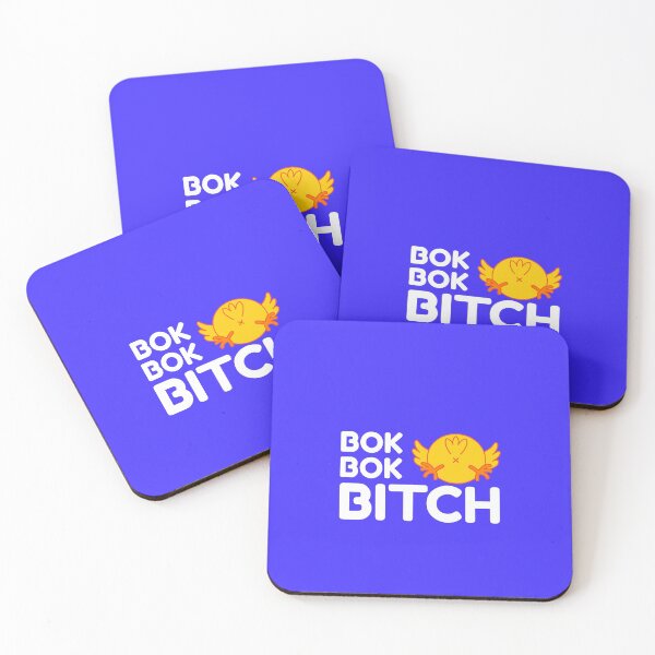 Item preview, Bok Bok Bitch -Crazy Rich Asians Design in White on Blue- because Chickens are Bitches! designed and sold by katiekendall.