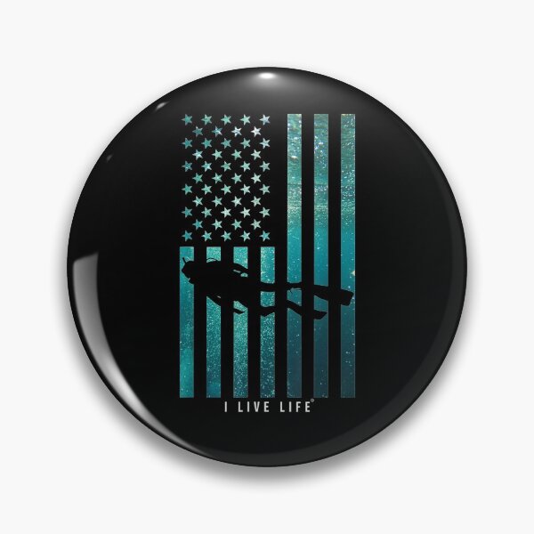 Item preview, I Live Life Scuba Diving Flag Diver Dive Aquamarine  designed and sold by manidala.