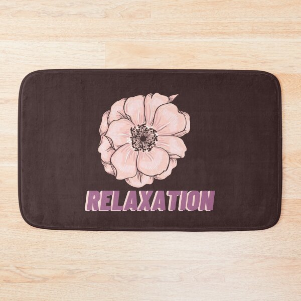 Item preview, watercolor Pink Flower with Relaxtion Quote designed and sold by EH World | Store.