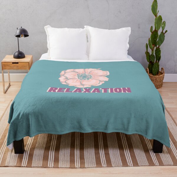 Item preview, watercolor Pink Flower with Relaxtion Quote designed and sold by EH World | Store.