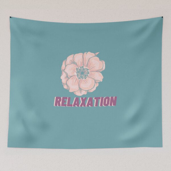 Item preview, watercolor Pink Flower with Relaxtion Quote designed and sold by EH World | Store.