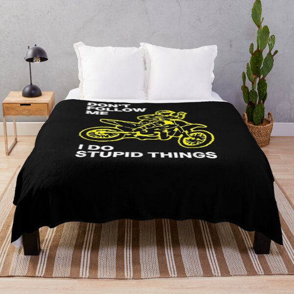 Item preview, Don't Follow Me I Do Stupid Things Dirt Bike Motocross designed and sold by manidala.