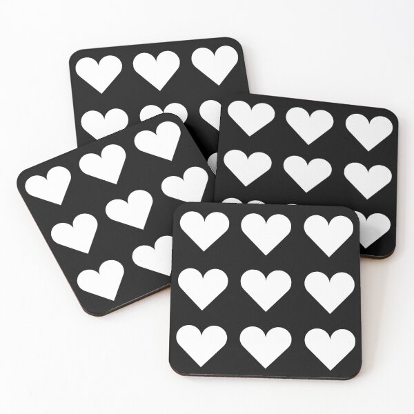 Item preview, Large WHITE & BLACK LOVE HEARTS designed and sold by RachelMacht.