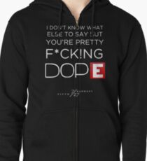 Sudadera con capucha y cremallera QUINTA ARMONÍA LETRAS # 4 - Dope