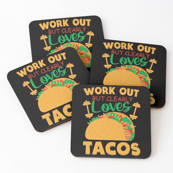 Item preview, Works Out But Clearly Loves Tacos Fitness Workout Gym Gift Shirt designed and sold by jvtee.