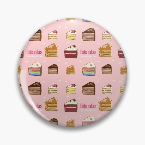 Item preview, Kawaii sweet heart cafe cakes seamless pattern designed and sold by Marie-c-doodles.