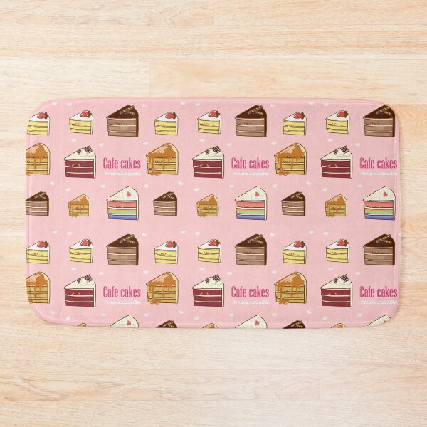 Item preview, Kawaii sweet heart cafe cakes seamless pattern designed and sold by Marie-c-doodles.