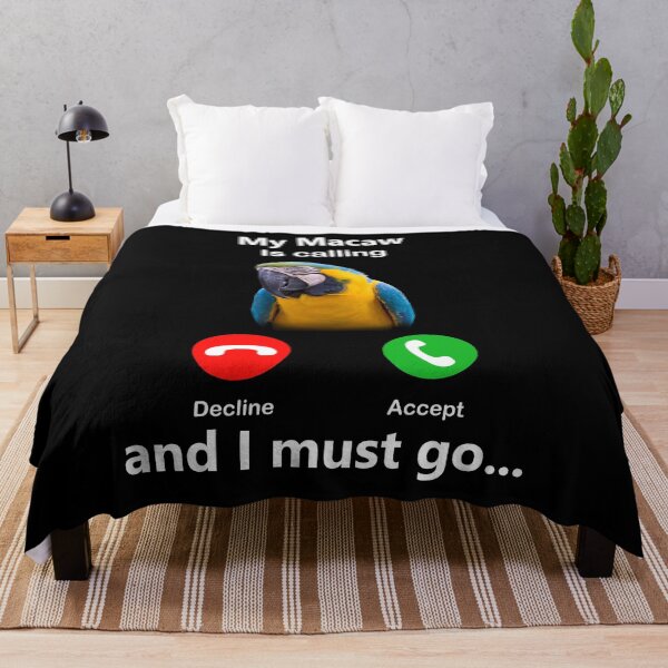 Item preview, My Macaw Is Calling And I Must Go 95 Lovebird,Bird Pattern,Rain Forest,Pet Bird,Conure designed and sold by davidcgonzale.