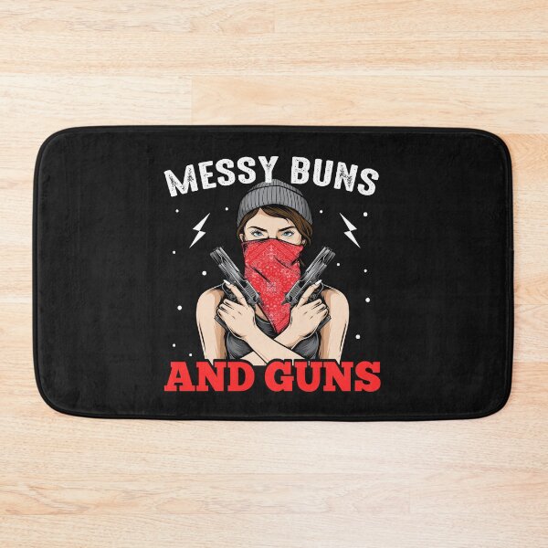 Item preview, messy buns and guns designed and sold by Risala.