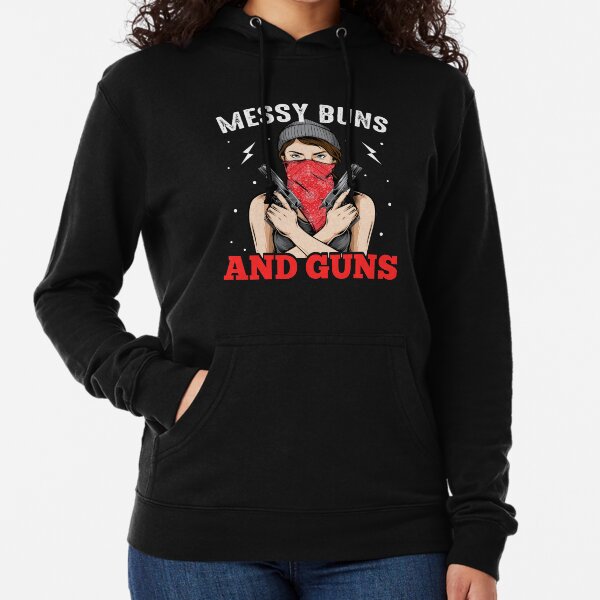 Item preview, messy buns and guns designed and sold by Risala.