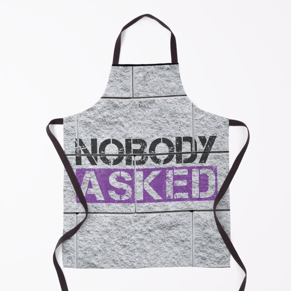 Item preview, Nobody asked graffiti Black, purple, grey stone wall - sarcastic designed and sold by Honest-Quotes.