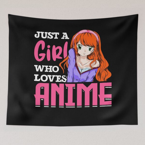 Item preview, Just A Girl Who Loves Anime  designed and sold by bestshirtdesign.