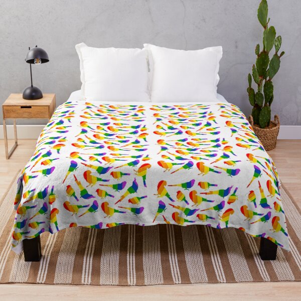 Item preview, LGBT+ Rainbow Bird Silhouette Pattern designed and sold by AdoraBirdArt.
