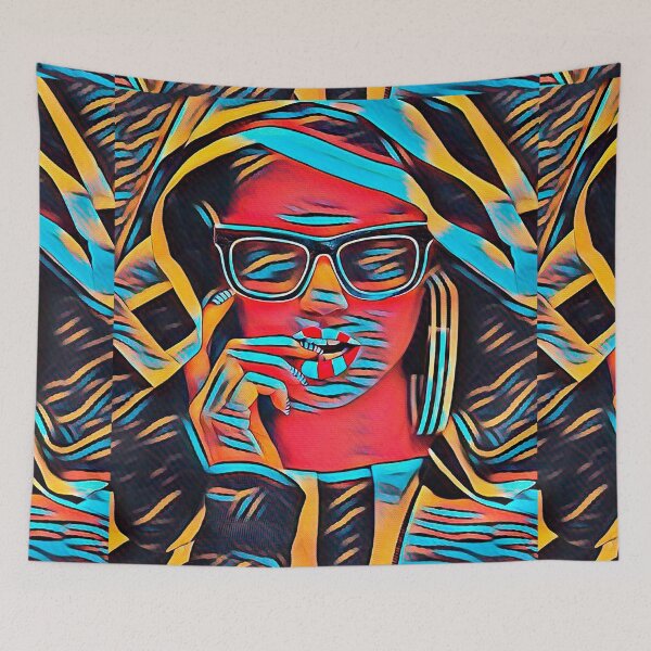 Item preview, A bright, fashionable girl. designed and sold by Iuliia Nerd.