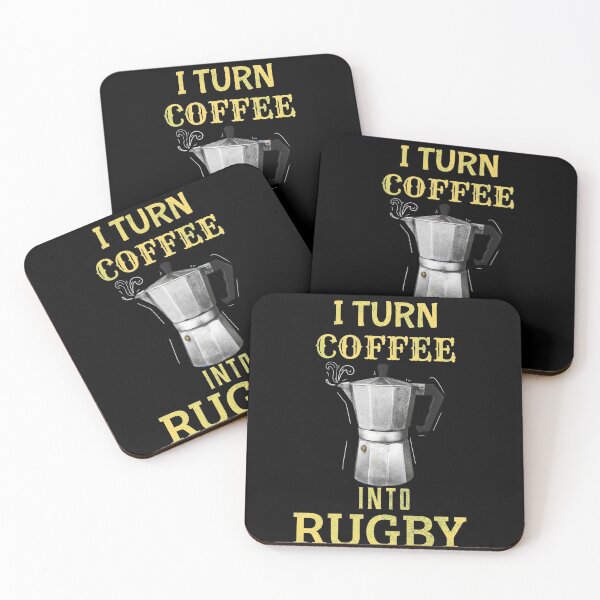 Item preview, I Turn Coffee Into Rugby, Funny Rugby and Coffee designed and sold by BigJackTees.