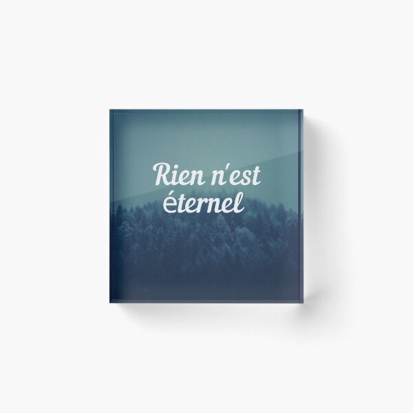 Item preview, Nothing lasts forever - popular french quotes lovers theme gifts  designed and sold by RebelliousRosee.