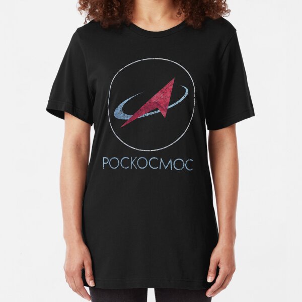 POCKOCKMOC Russian Space Agency Slim Fit T-Shirt