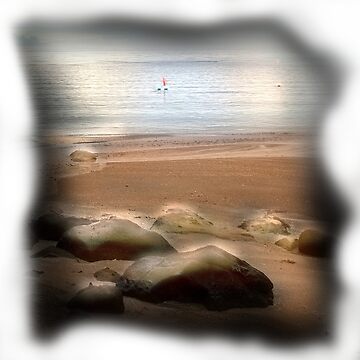 Artwork thumbnail, Brown and Blue Aesthetic Shoreline Photo Design by AheraRoses