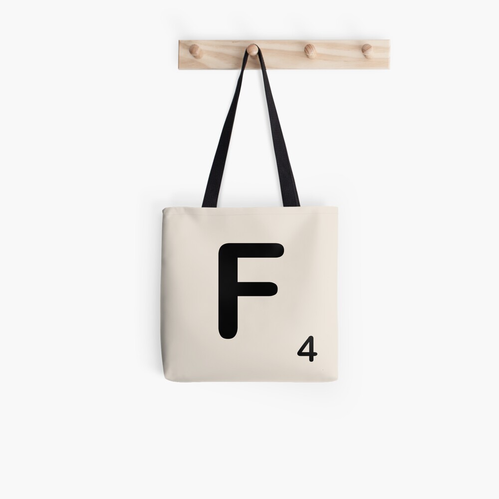 Scrabble Tile F Tote Bag