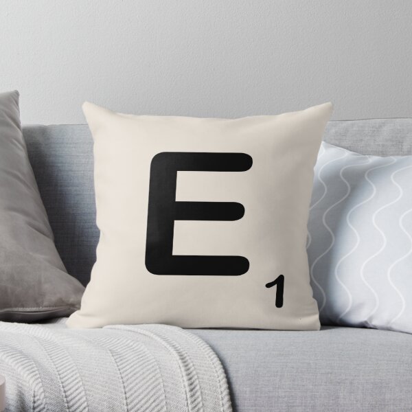 Scrabble Tile E Coussin