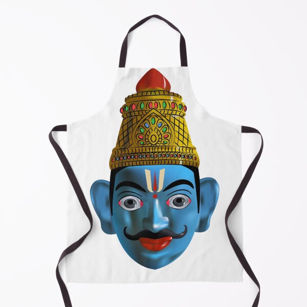 Item preview, Paper mache mask of lord Visnu, Kalamkari folk art, India designed and sold by Gurunath Bhadekar.