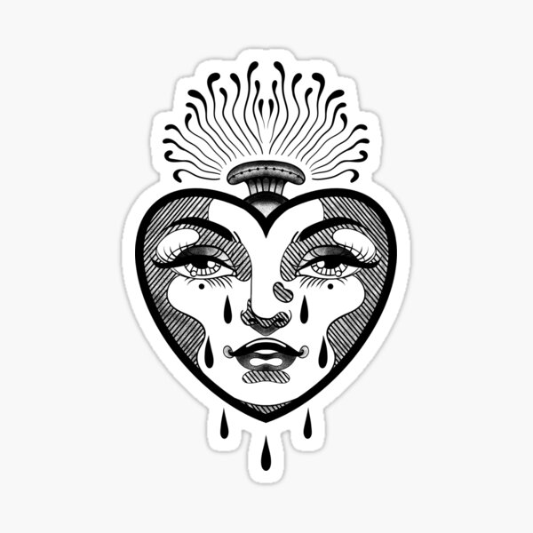 CRYING HEART Sticker