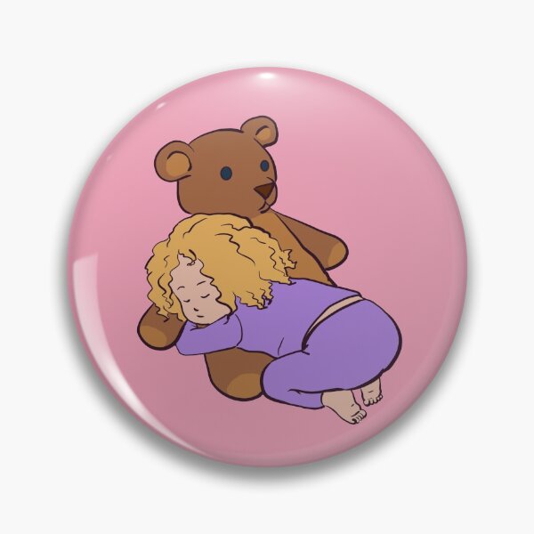 Item preview, Sleeping with Stuffies - toddler girl with a teddy designed and sold by ERNorman.