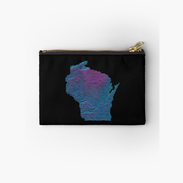 Item preview,  Retro Synthwave Wisconsin Topographic Elevation Joy Plot Map  designed and sold by cstats.