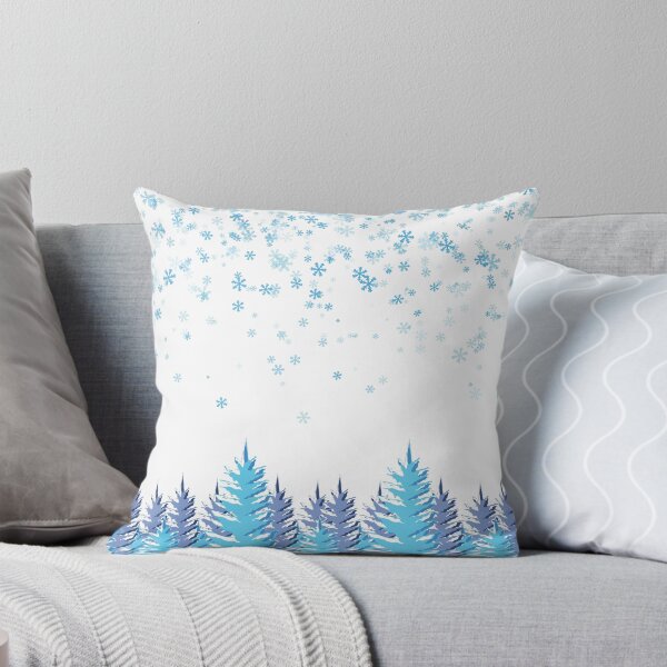 Item preview, Blue Christmas- Christmas tree and snowflakes design  designed and sold by Imemewell.