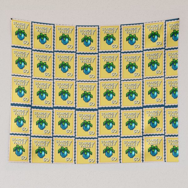 Item preview, Stardew Valley Ancient Fruit Stamp Tile designed and sold by craftscowgirl.