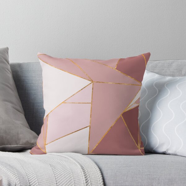 Artikelvorschau, Rose und Gold zerschmetterte Dreiecke entworfen und verkauft von Mevlinn Gusick.