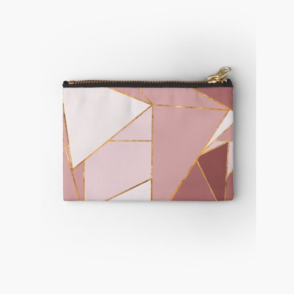Aperçu de l'œuvre Triangles brisés rose et or créée et vendue par Mevlinn Gusick.