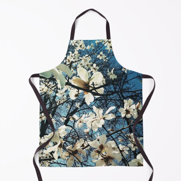 Item preview, White magnolia tree in blossom, natural background, spring season designed and sold by helenkaiy.