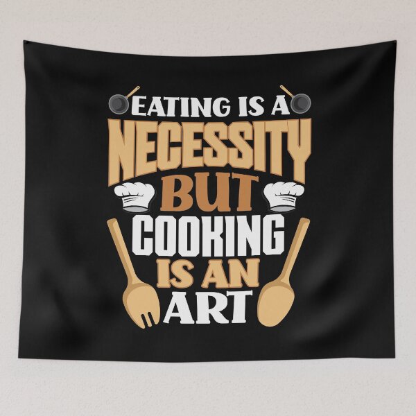 Item preview, Eating Is A Necessity But Cooking is An Art Funny Chefs designed and sold by ShopTheStyle.